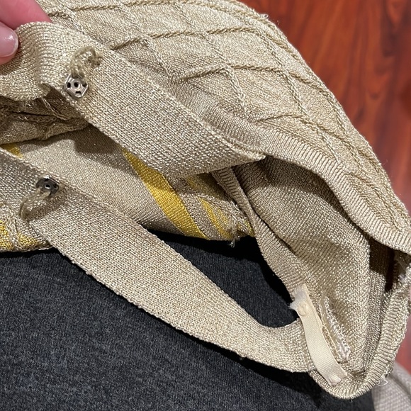 Missoni Dress 44 Gold Ombré Knit Patterned Sheath - Picture 4 of 11